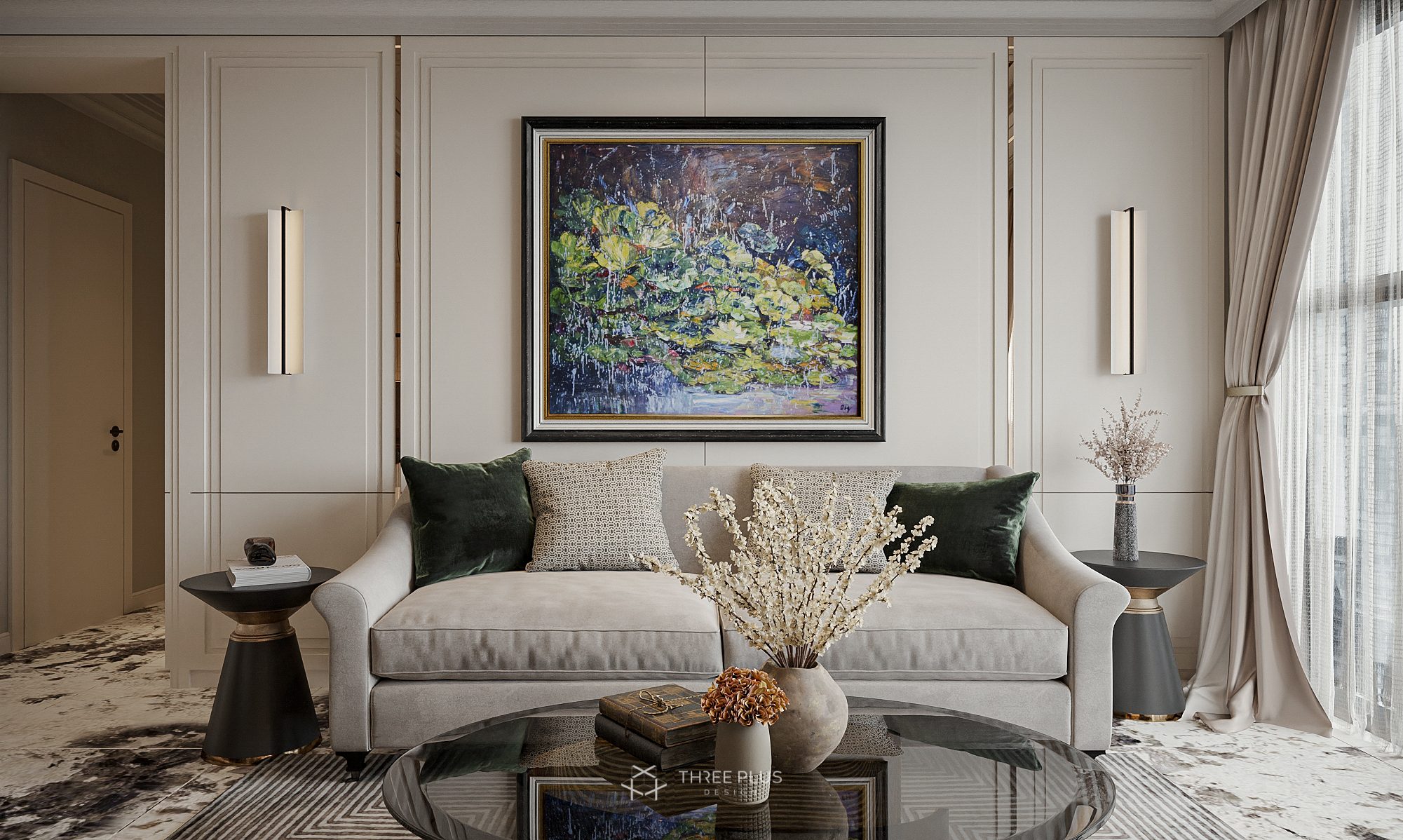 13278. 3D Living Room Kitchen Interior Model Download By Trung Pham