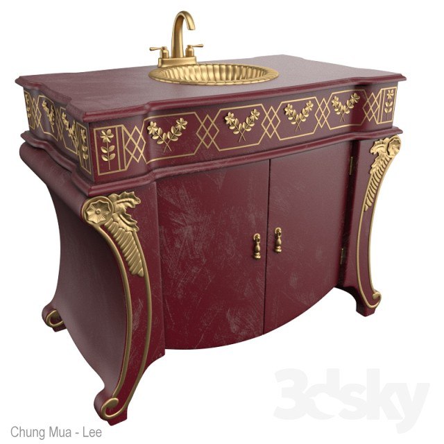 Cabinet and washbasin