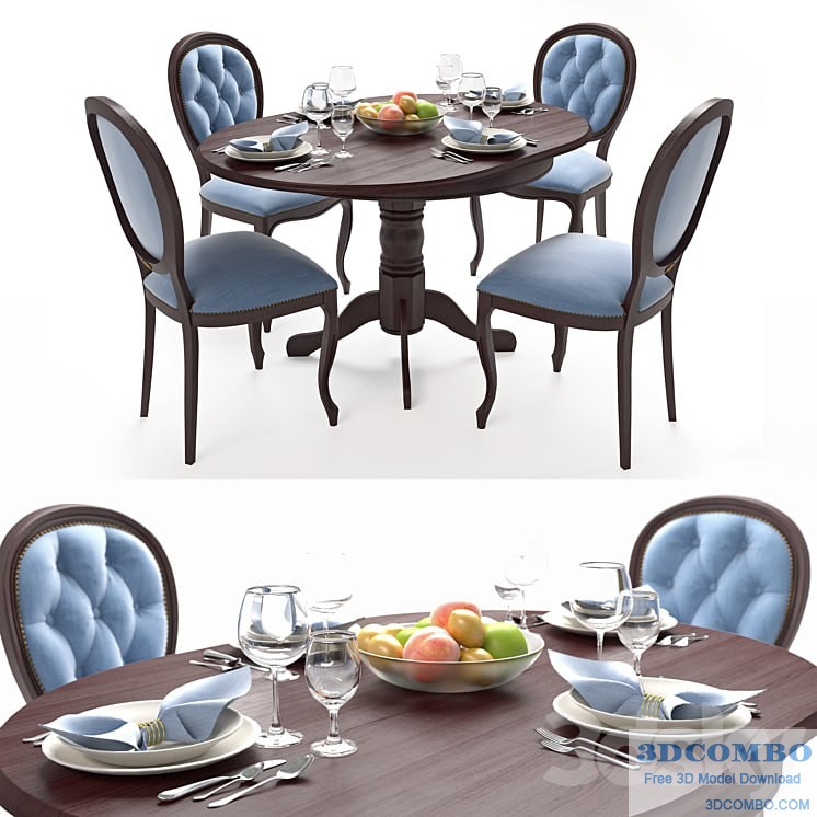 Amadeus Laguna (Ami) classic table t501 and chair s103