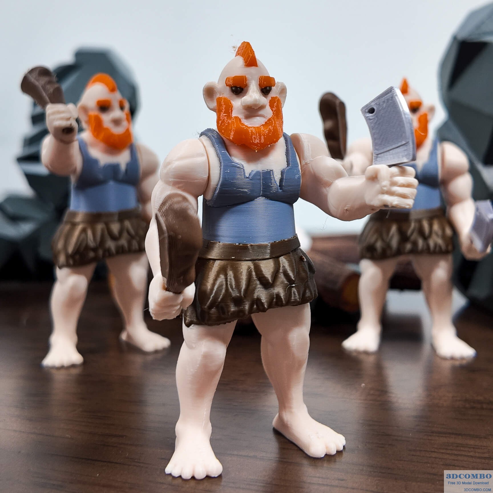 ARTICULATED HILL GIANT, HILL WARRIOR, PRINT-IN-PLACE, EASY PRINT!