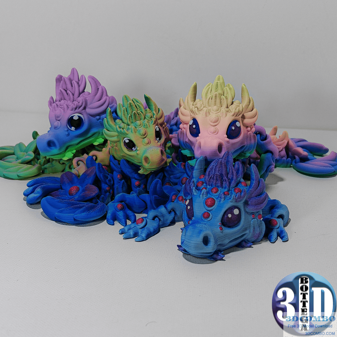 Baby Magical Dragon 3D Model1.3dcombo.com