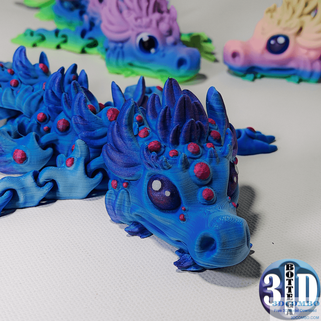 Baby Magical Dragon 3D Model2.3dcombo.com