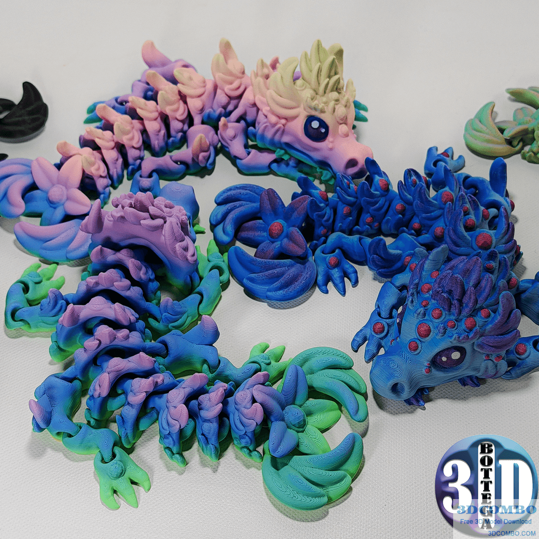 YUARI, BABY MAGICAL DRAGON, ARTICULATED, FLEXY, FREE