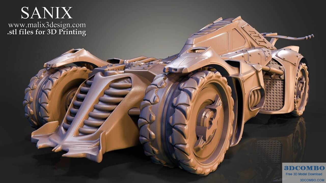 BATMOBILE - 3D Printable Model STL
