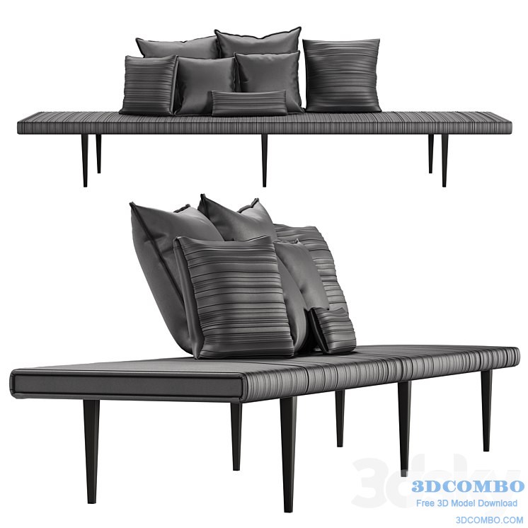 Baxter garcon bench and pillows