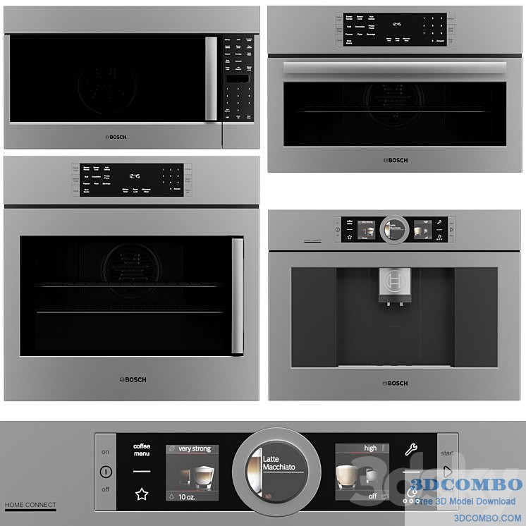 BOSCH Kitchen Appliance Set.3dcombo.com