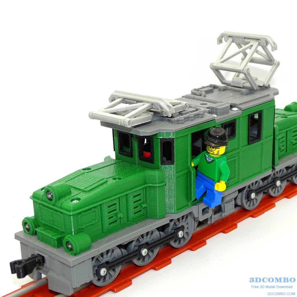 CROCODILE LOCOMOTIVE WITH WORKING BRAKES 3D MODEL