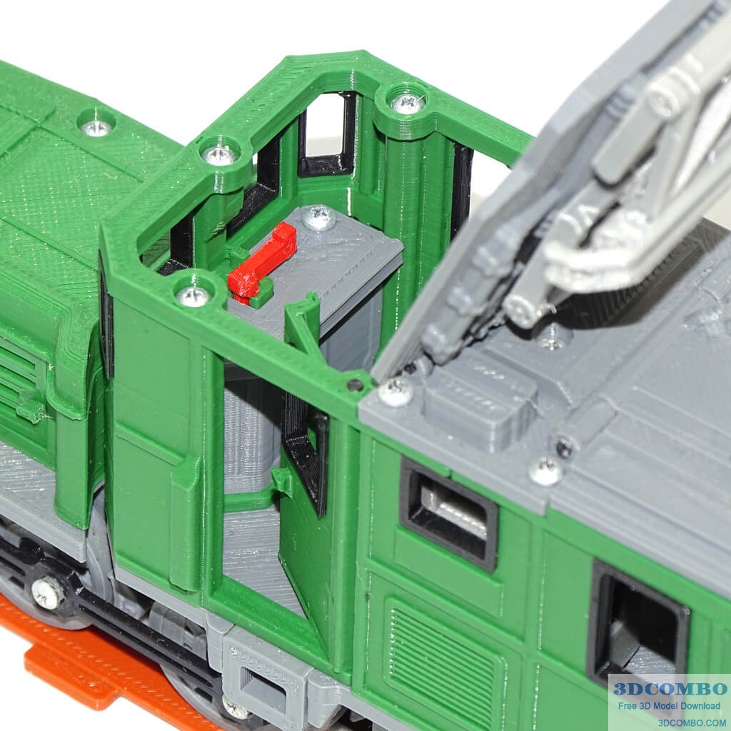 Crocodile Locomotive With Working Brakes 3D Model2.3dcombo.com