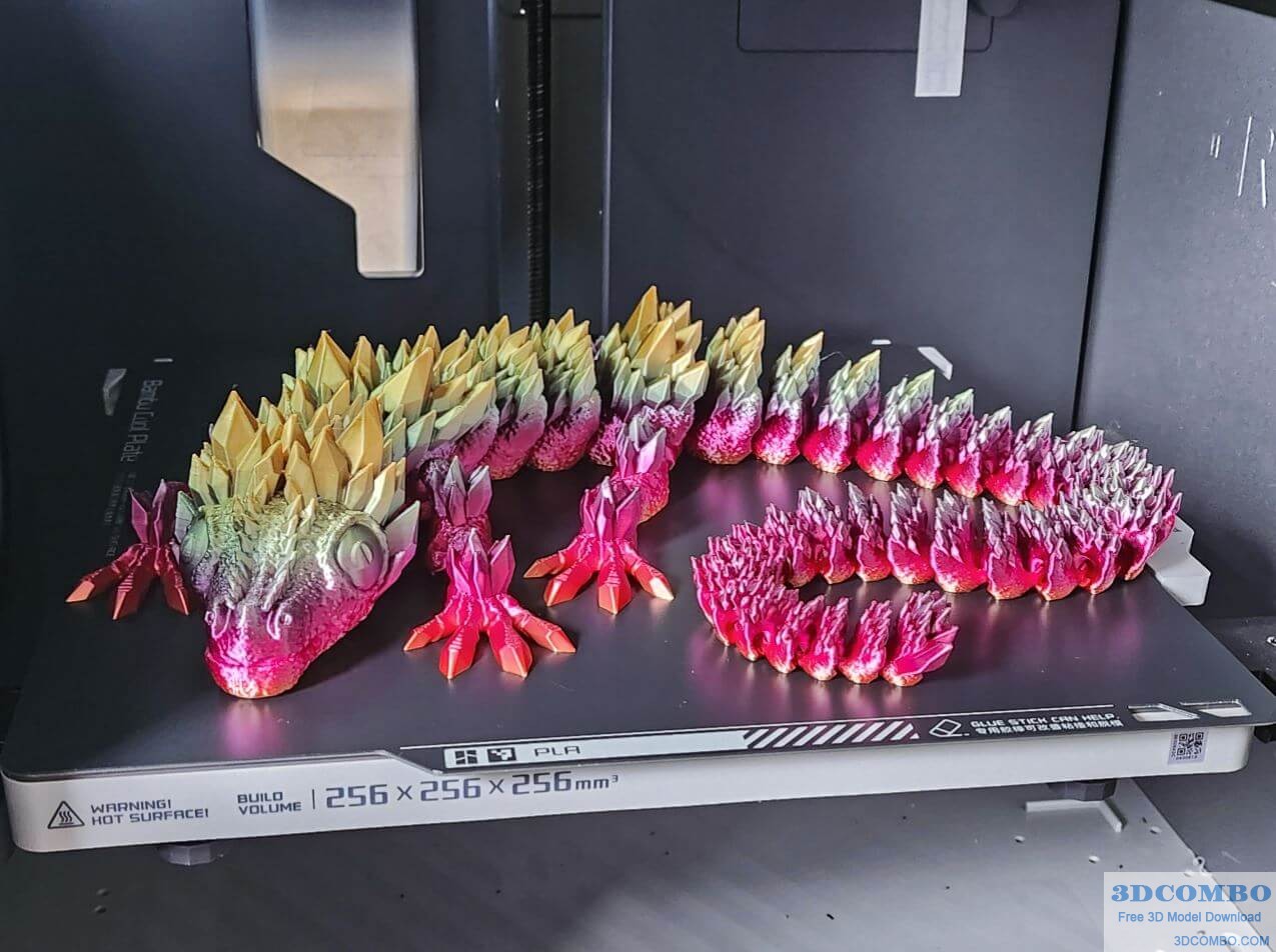 CRYSTAL ARTICULATED DRAGON 3D MODEL