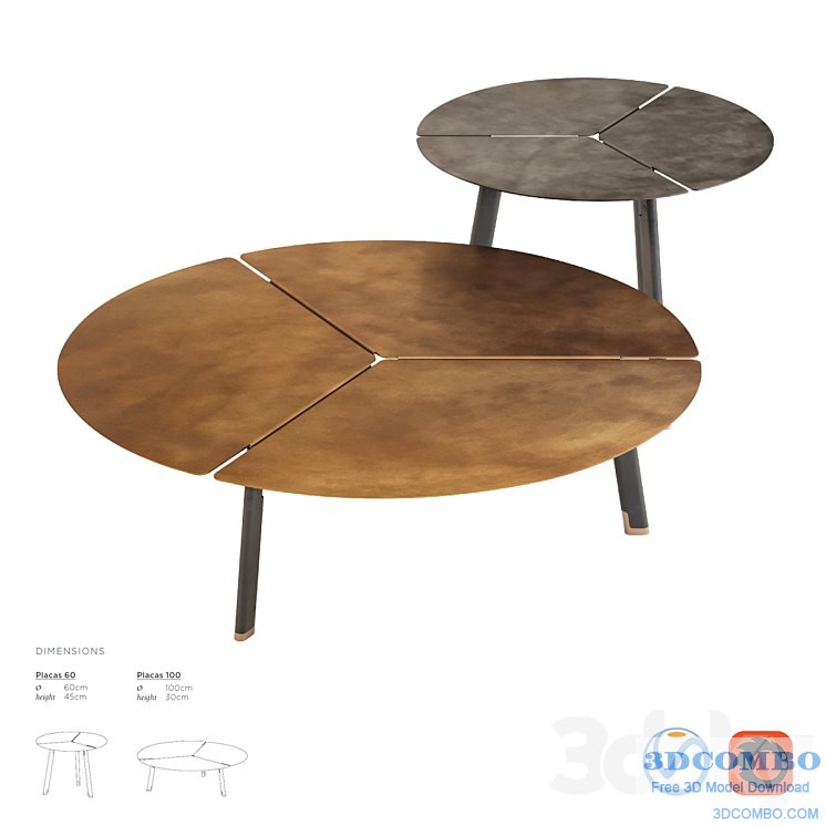 De Castelli Placas Side Table