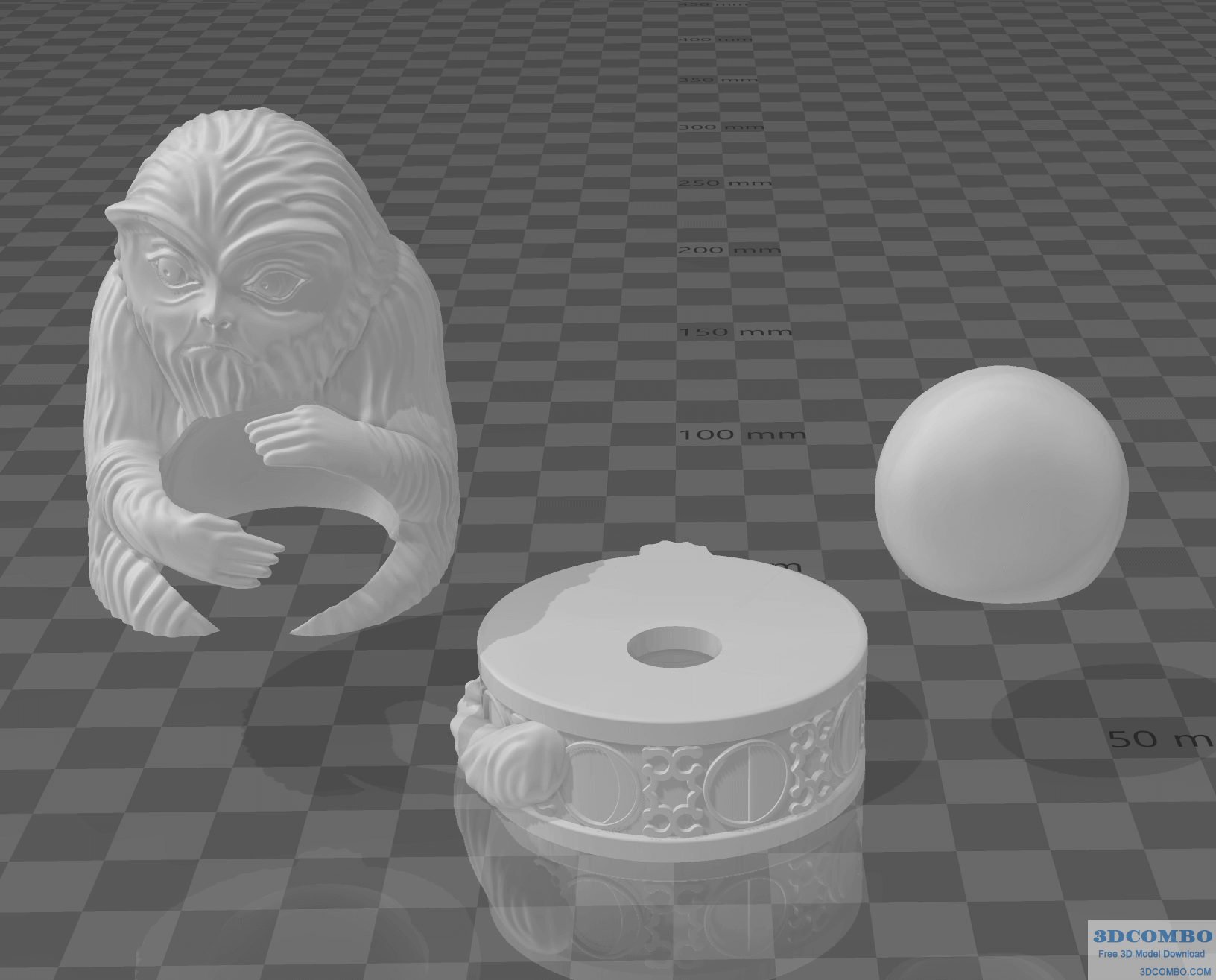 Demiguise Statue Tea Light 3D Model.1.3dcombo.com