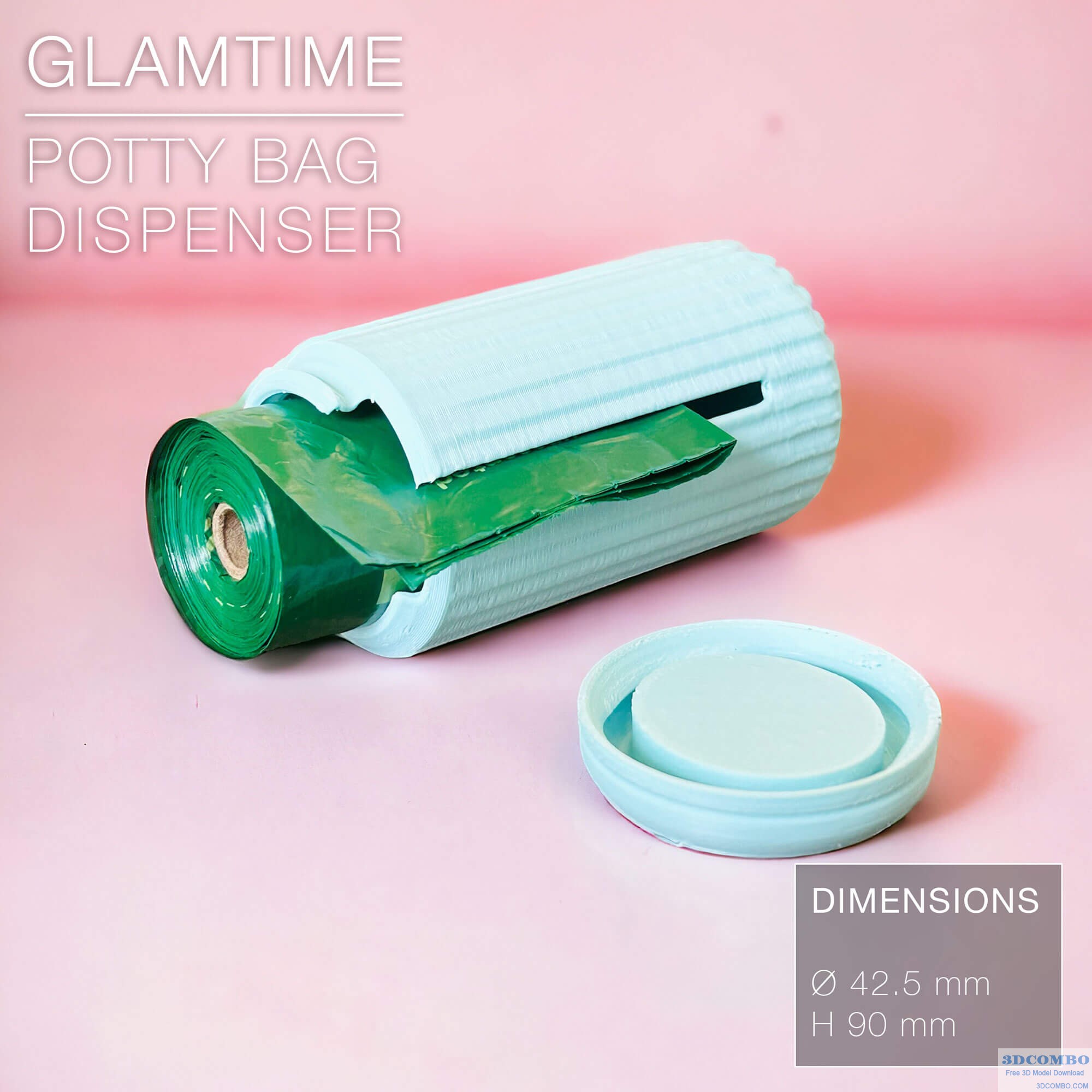 Dog Potty Bag Dispenser 3D Model.3dcombo.com