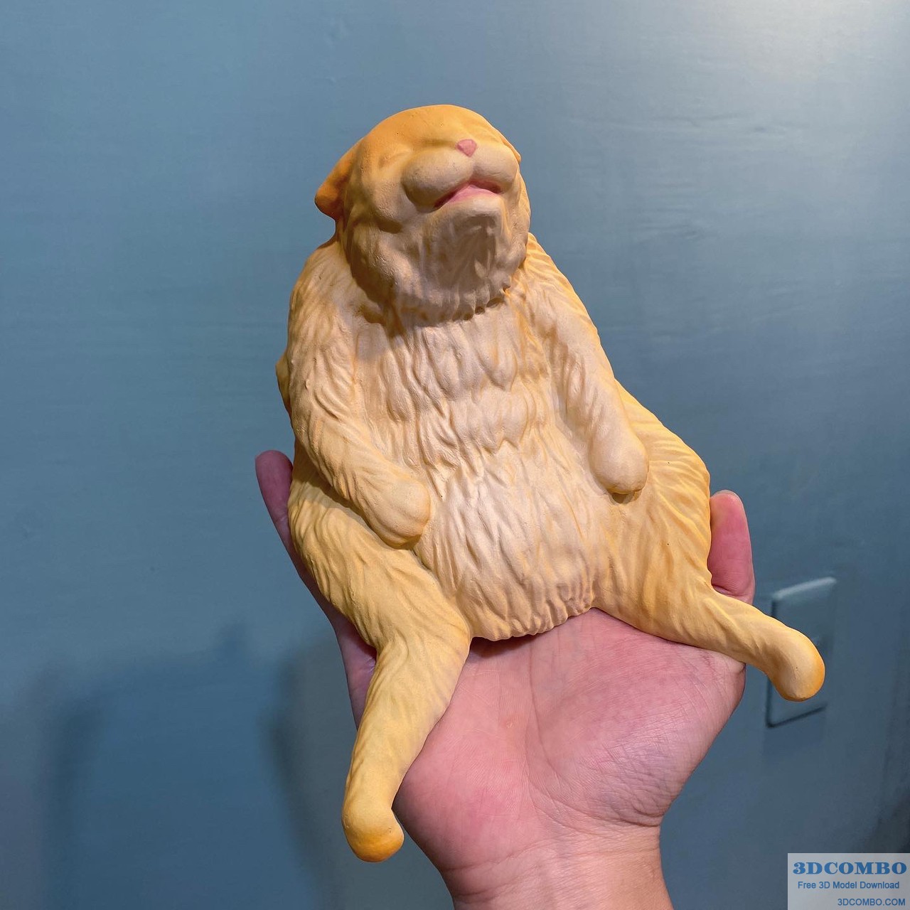 Exhausted Cat Bookend 3D Model5.3dcombo.com