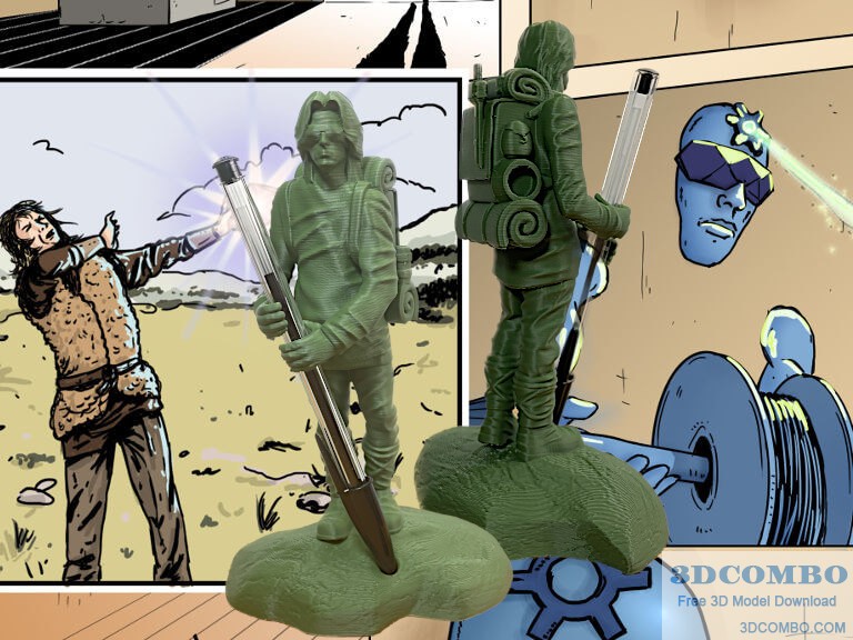 Figurine Pen Or Tool Holder2.3dcombo.com