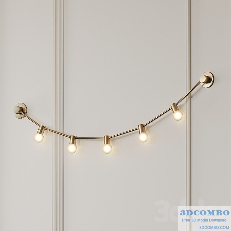Garland of July 14th XS Gold Wall Sconce by CVL Luminaires