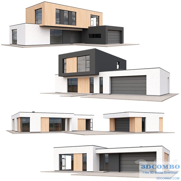 Low Poly Houses Set 01