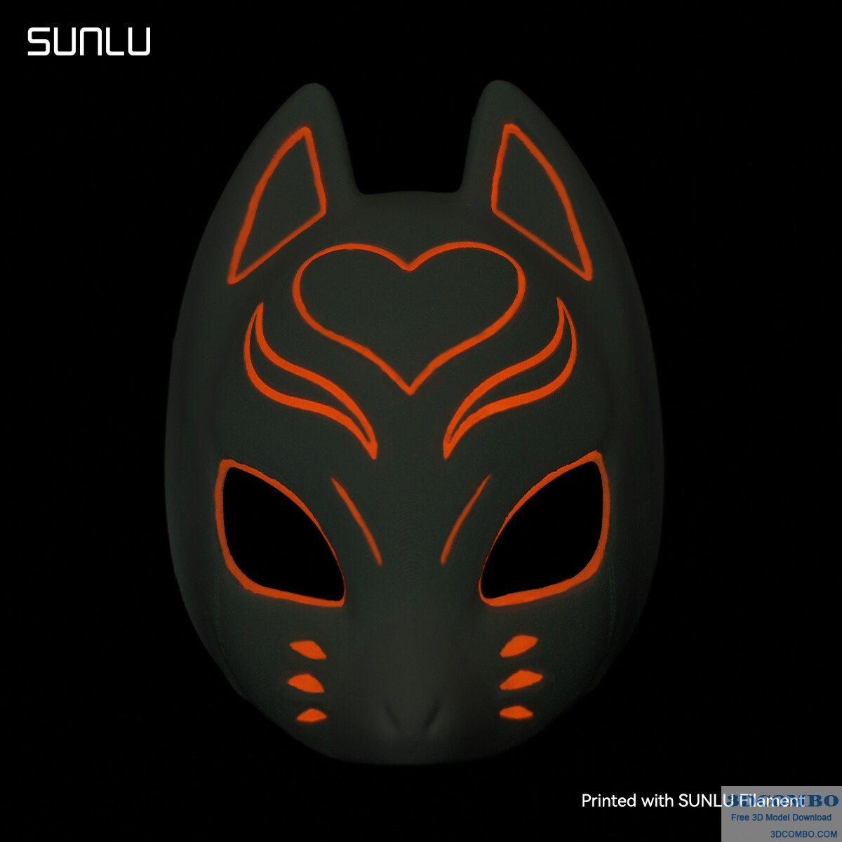 Luminous Fox Mask 3D Model2.3dcombo.com
