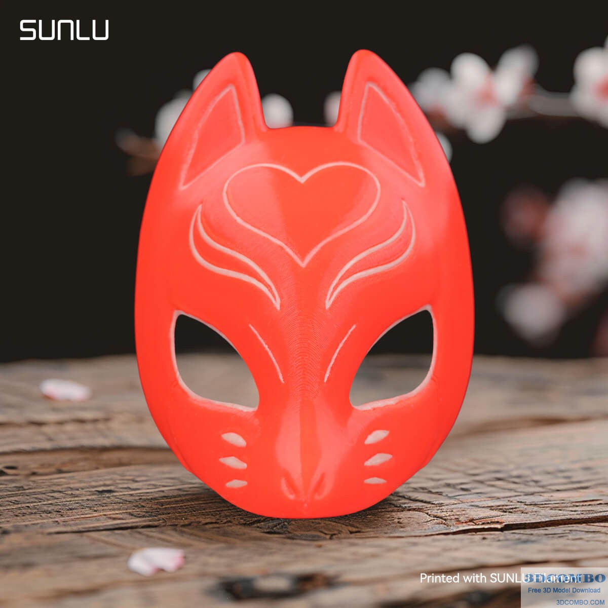 Luminous Fox Mask 3D Model.3dcombo.com
