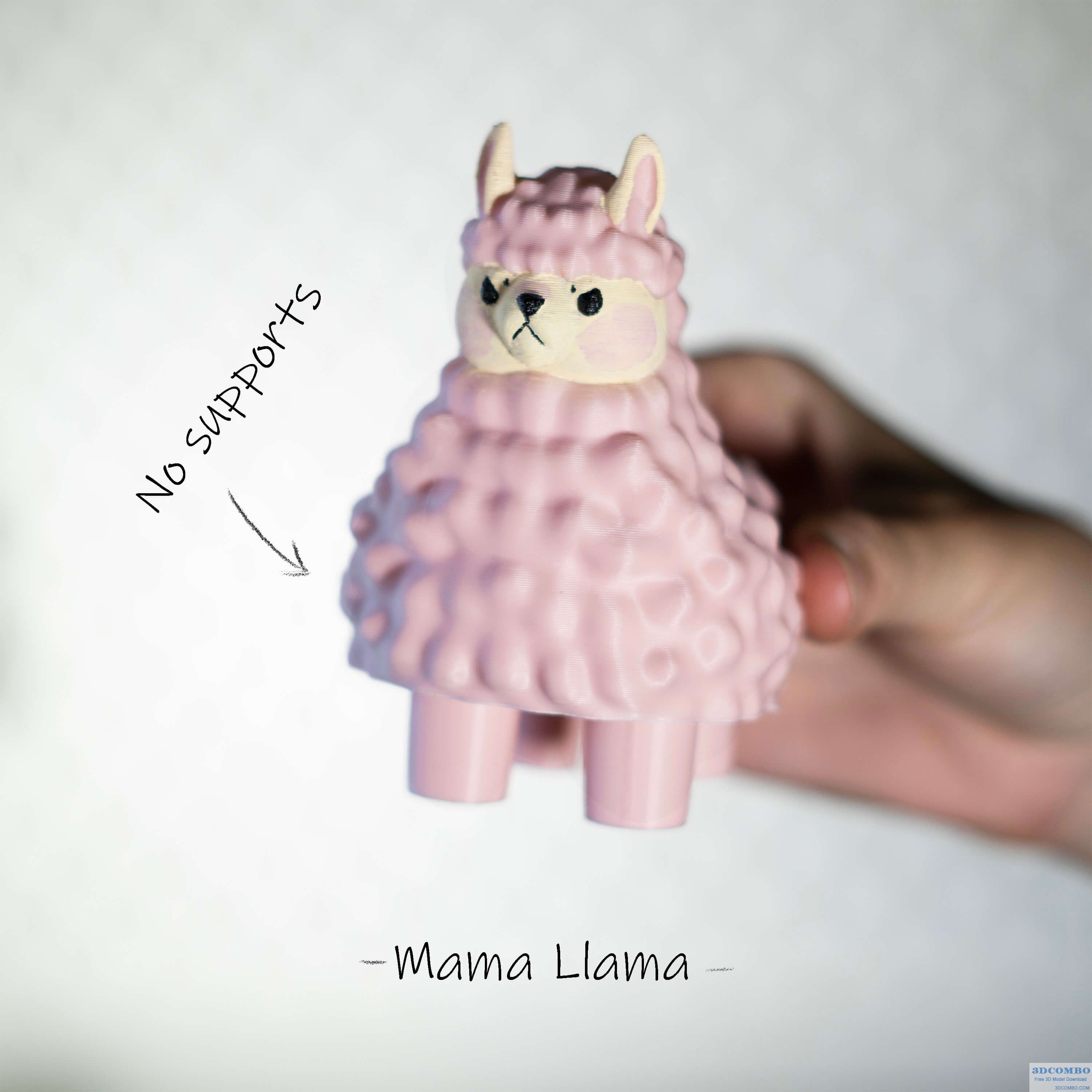 Mama Llama And Her Babies 3D Model1.3dcombo.com