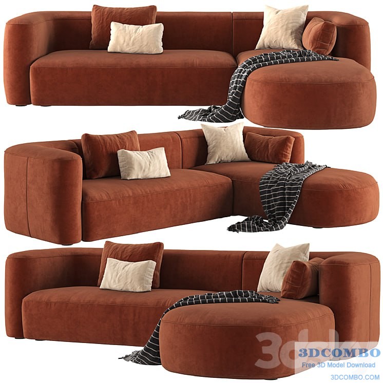 Mellow Sectional Sofa By Acanva.3dcombo.com