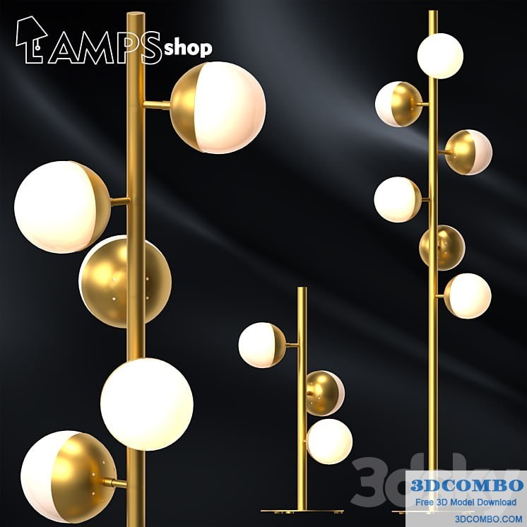 Milky Gold Trees Floor Lamps
