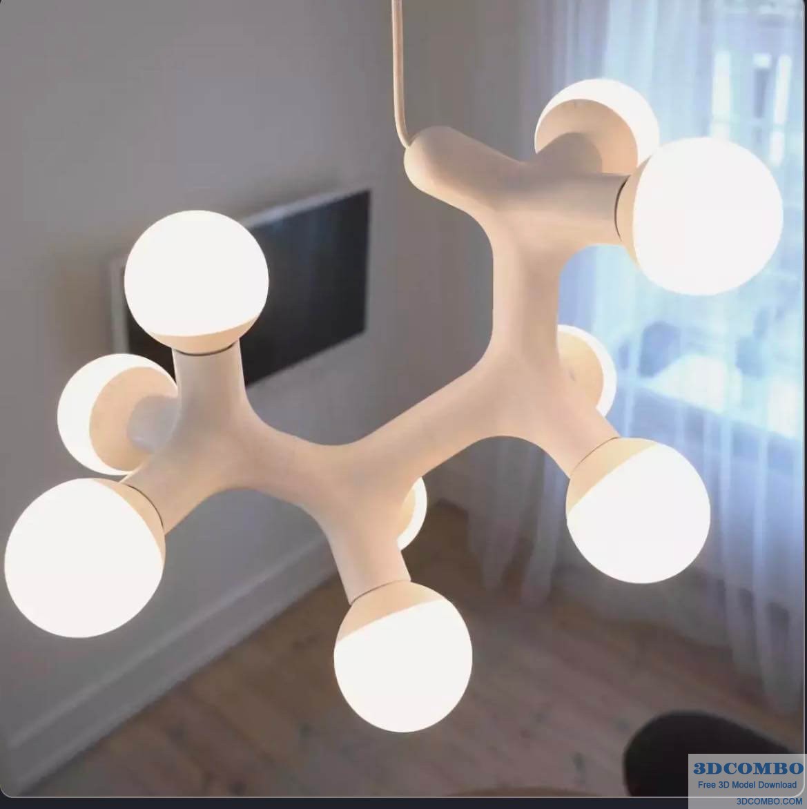 Molecule Lamp 3D Model1.3dcombo.com