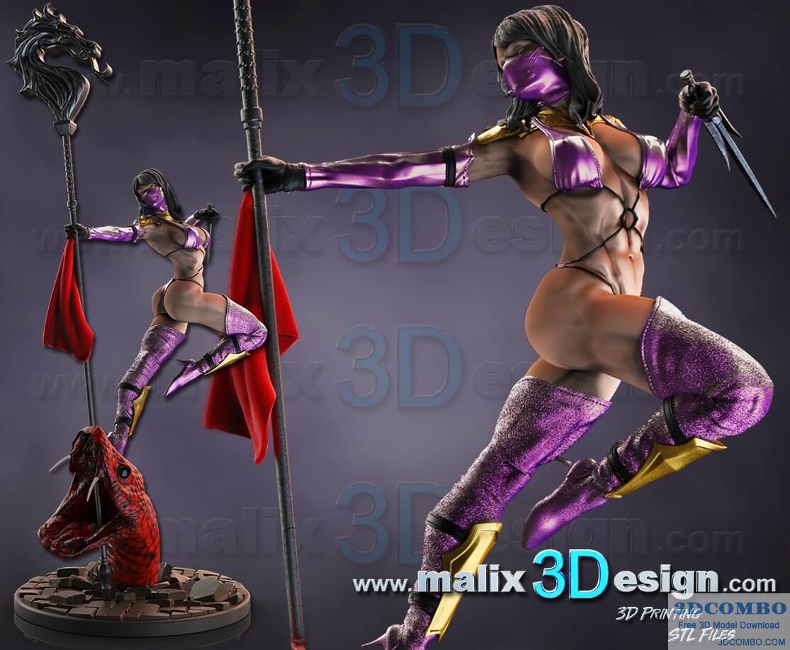 MORTAL KOMBAT - MILEENA - 3D Printing Files STL