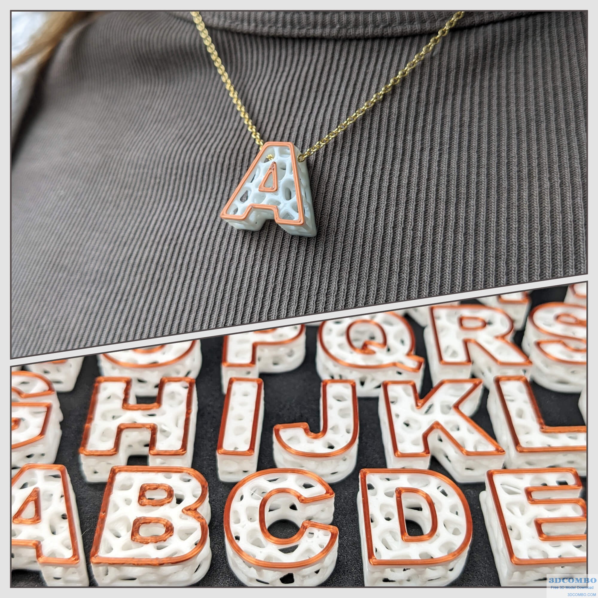 NECKLACE PENDANT LETTERS