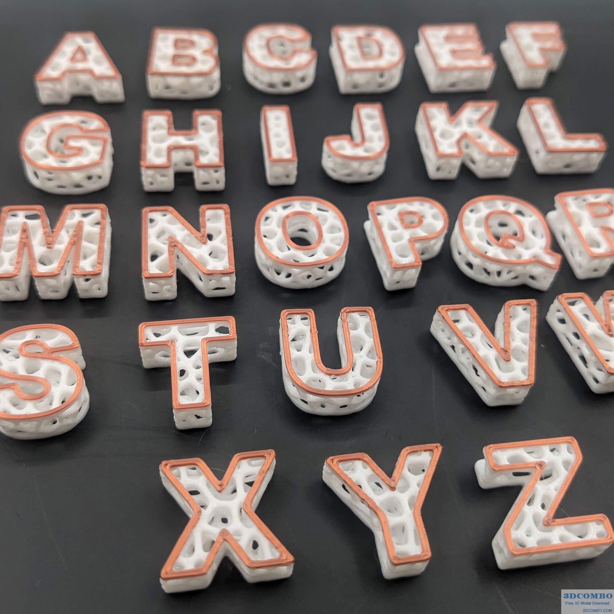 Necklace Pendant Letters.3dcombo.com