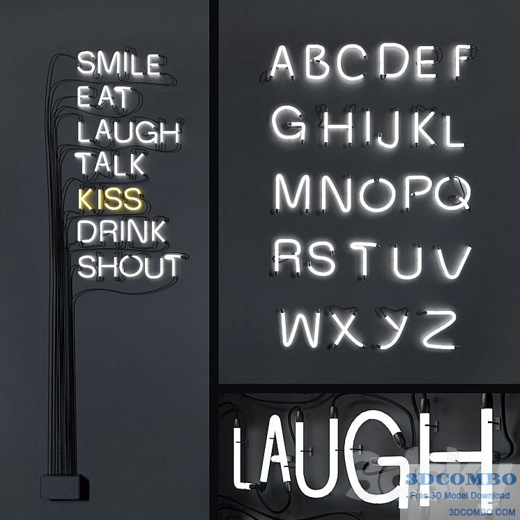 Neon letters (whole alphabet)