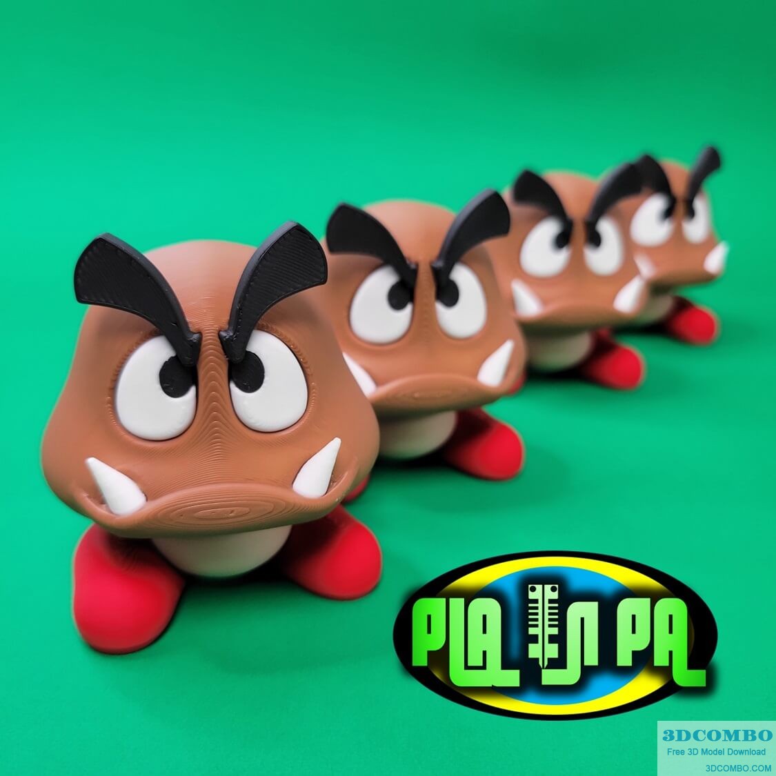 Paper Goomba 3D Model1.3dcombo.com