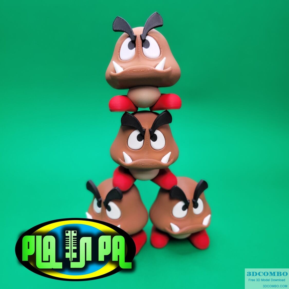 Paper Goomba 3D Model2.3dcombo.com