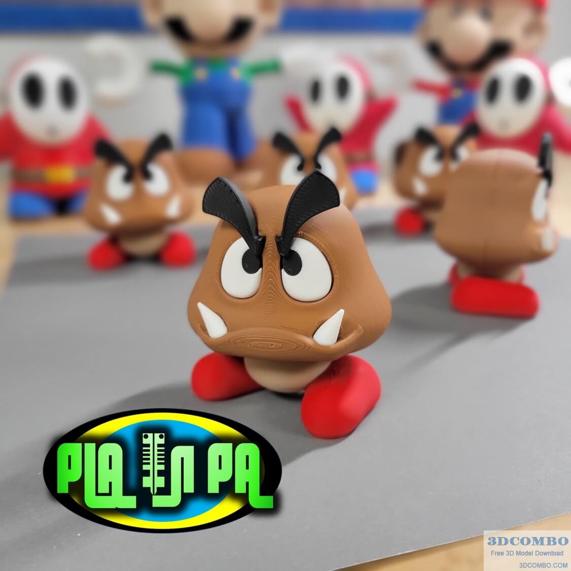 Paper Goomba 3D Model.3dcombo.com