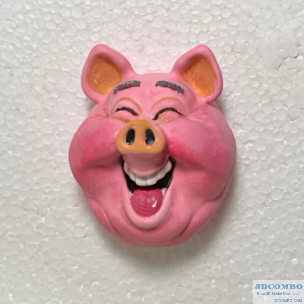 PIG REFRIGEREATOR MAGNET OR WALL PLAQUE