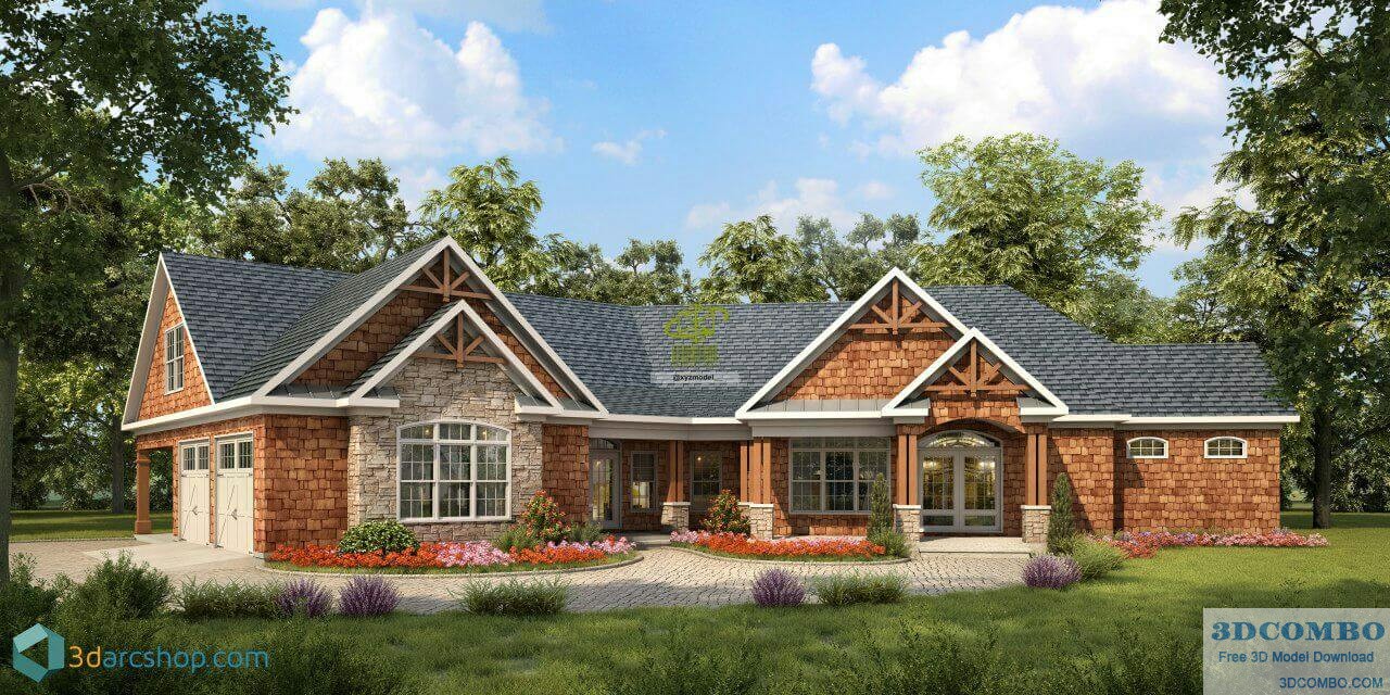 Plan 36028DK Angled Craftsman House Plan with Bonus Expansion
