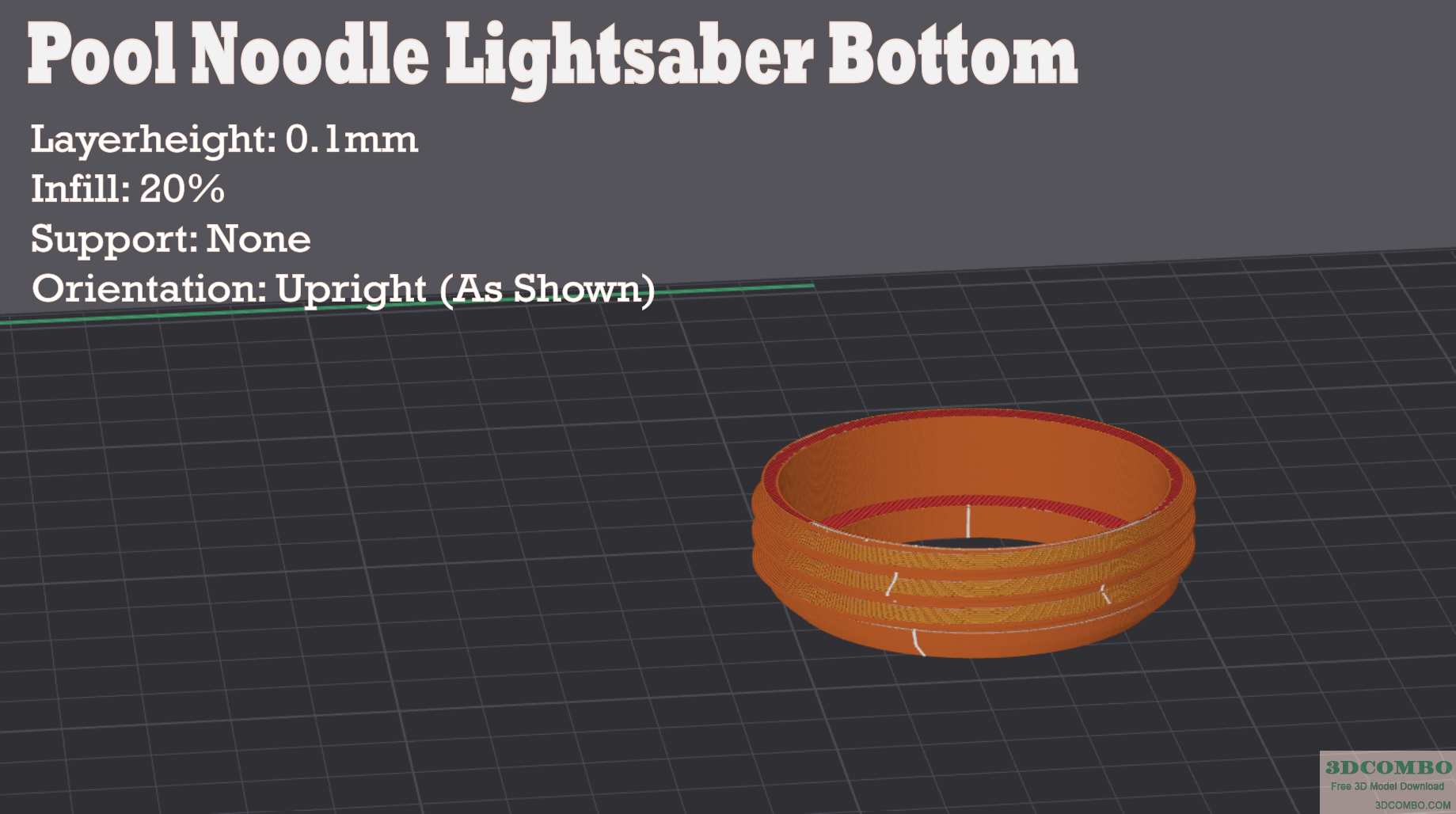 Pool Noodle Lightsaber 3D Model4.3dcombo.com