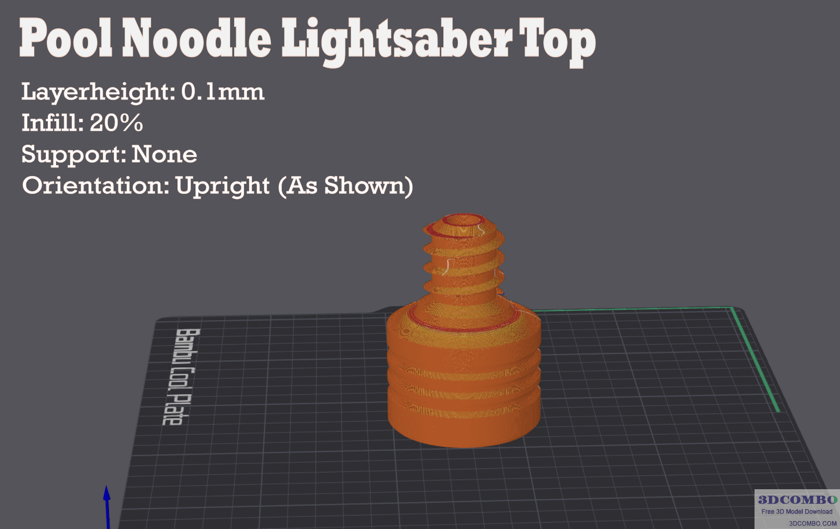 Pool Noodle Lightsaber 3D Model5.3dcombo.com