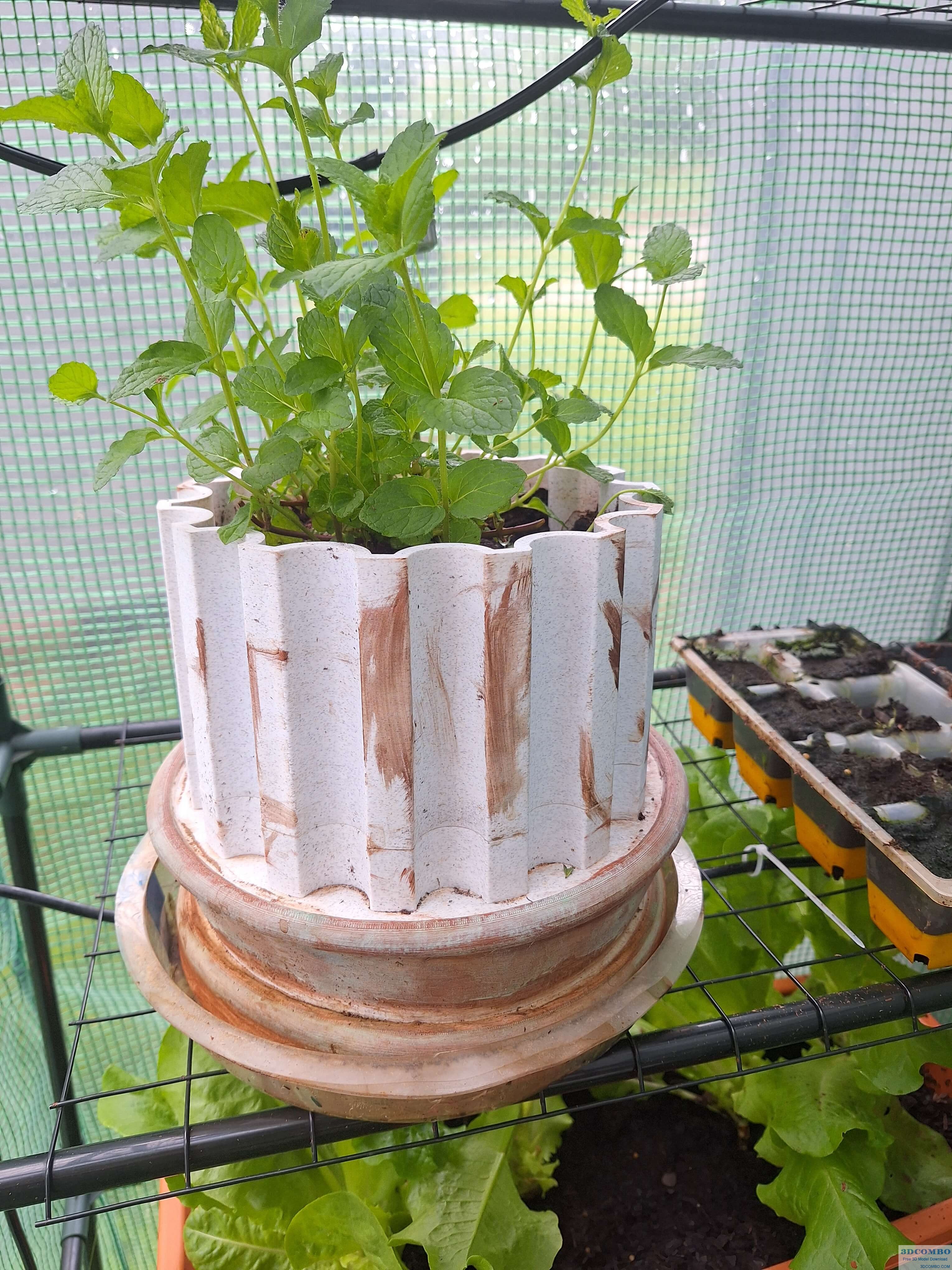 ROMAN COLUMN FLOWER POT 3D MODEL