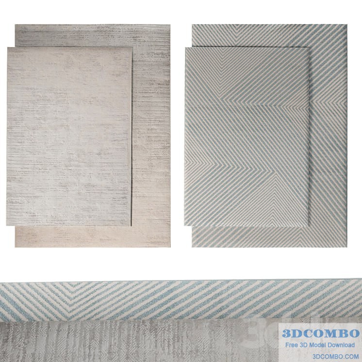 Set of 4 rugs from luxdeco Luzon and Pembroke Cross series