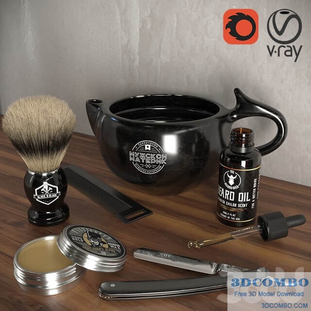 Shaving kit 3D Model
