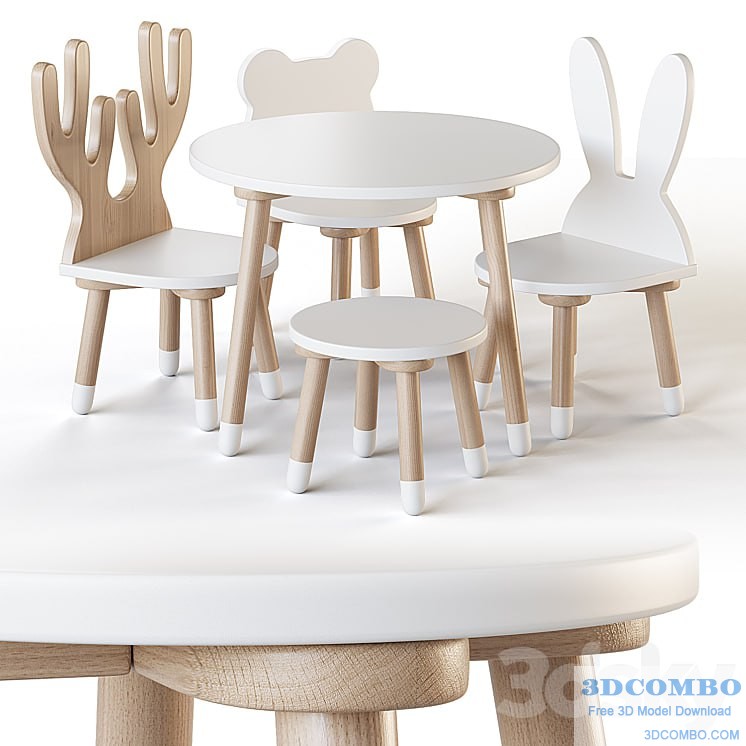Smile Artwood table and chairs for nursery