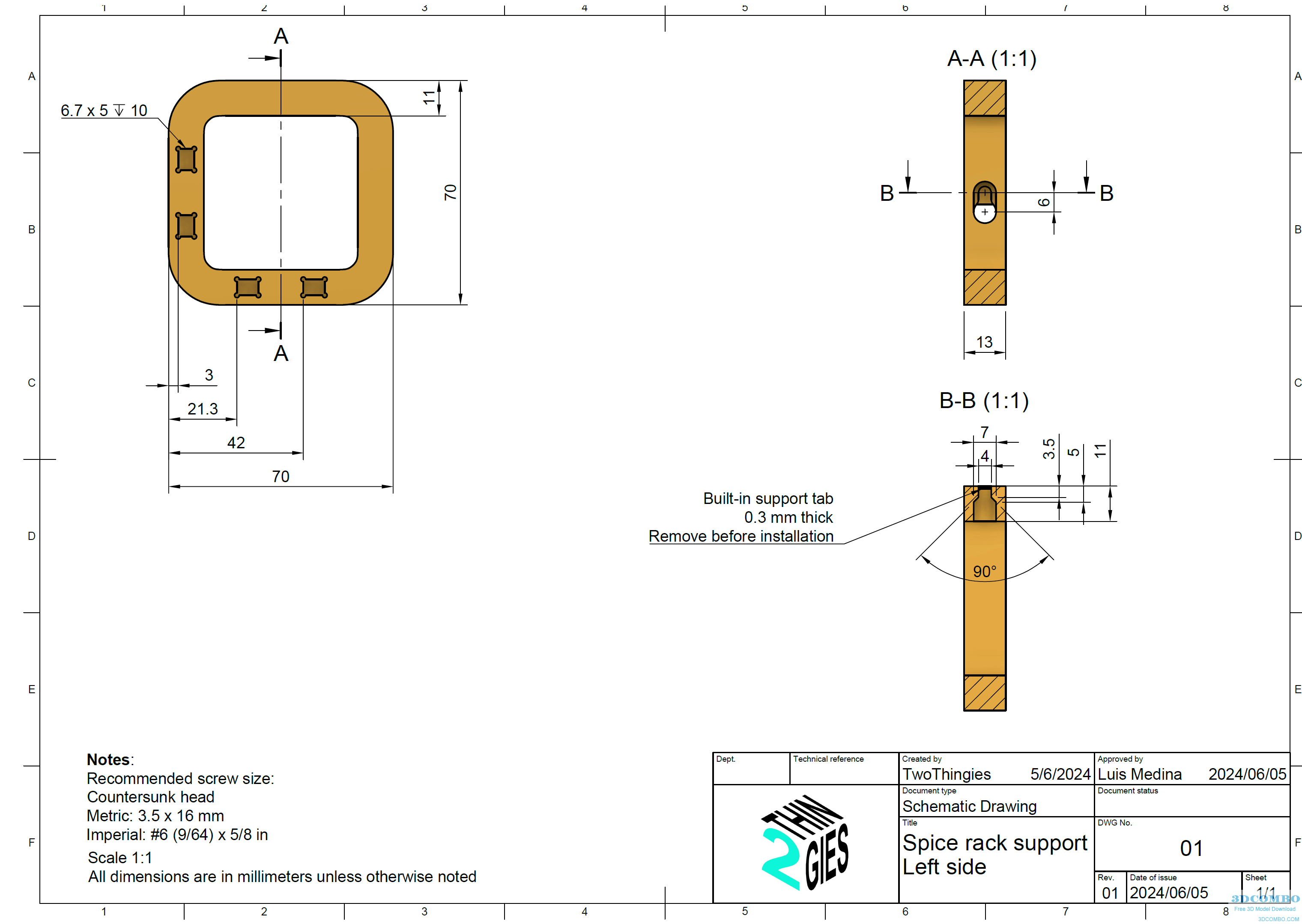 Spice Rack Supports 3D Model.3dcombo.com