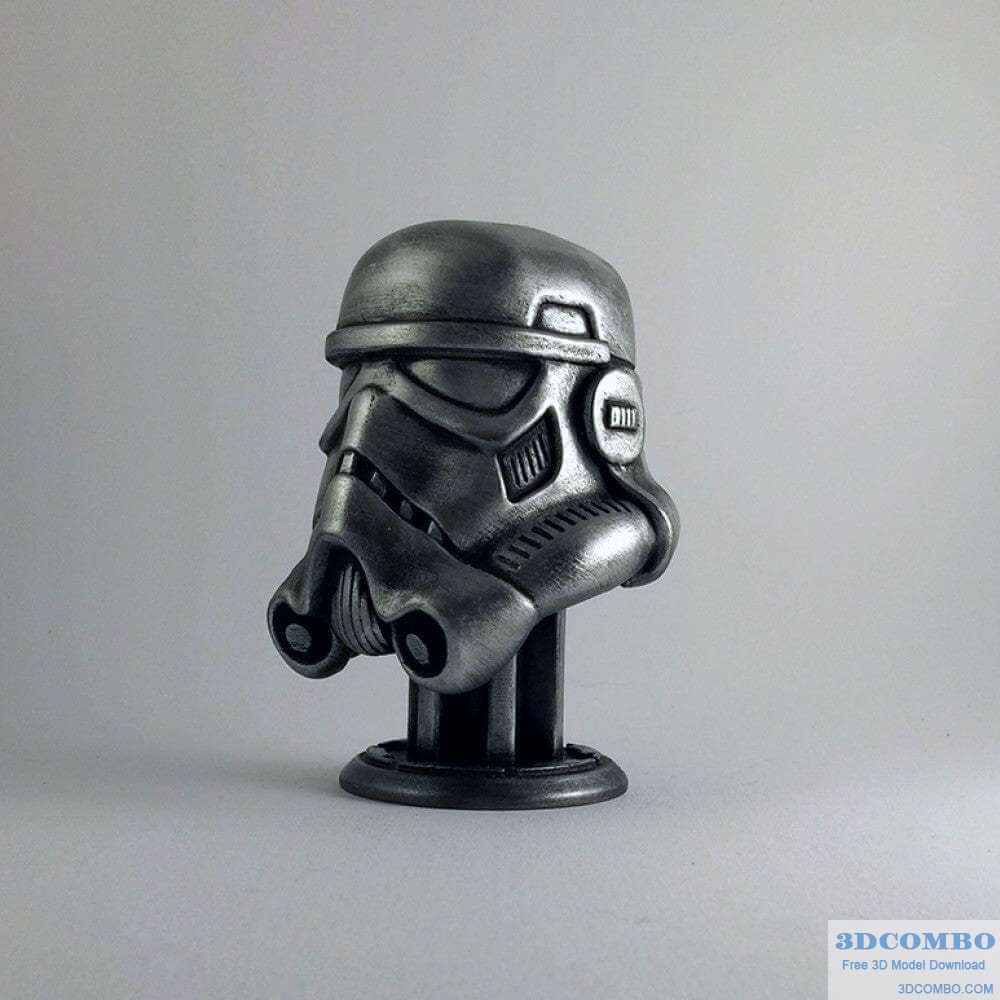 STORMTROOPER HELMET ON PIEDESTAL (FAN ART)