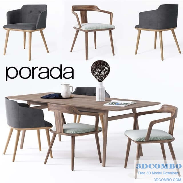 Table Chair Dining chair and table Porada