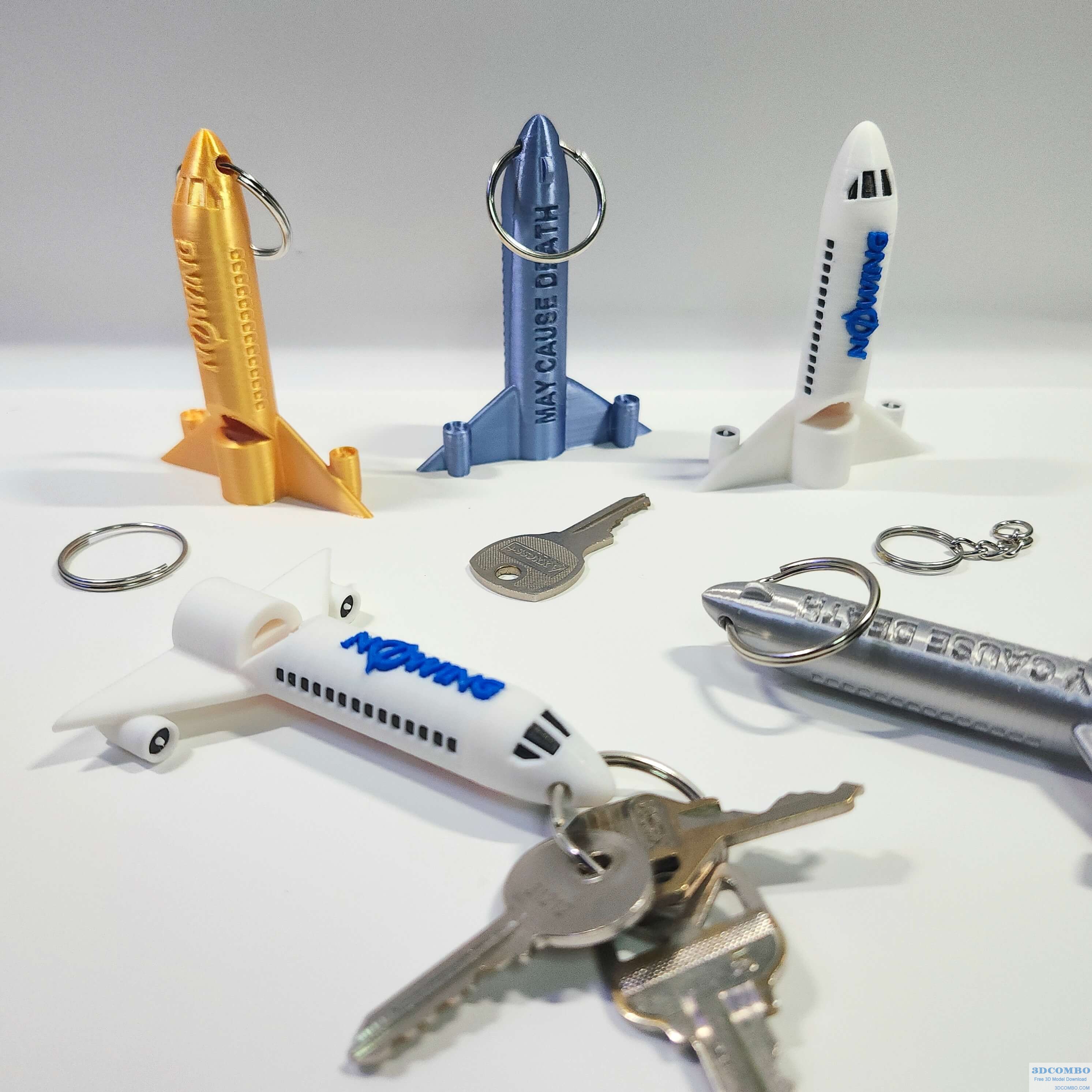 THE AVIATOR'S KEYCHAIN AIRPLANE SAFETY EMERGENCY ALERT WHISTLE