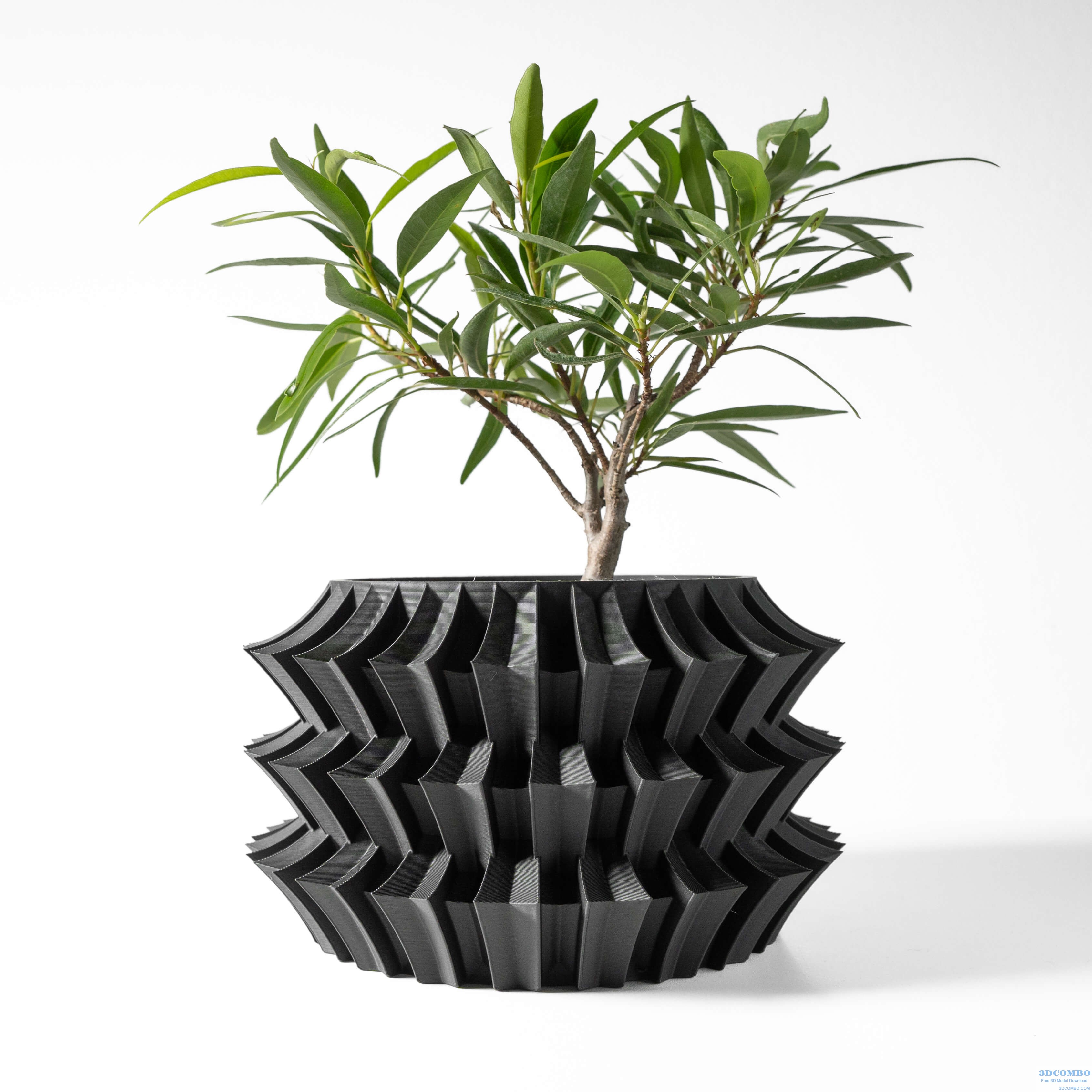 THE JORI PLANTER POT WITH DRAINAGE TRAY & STAND