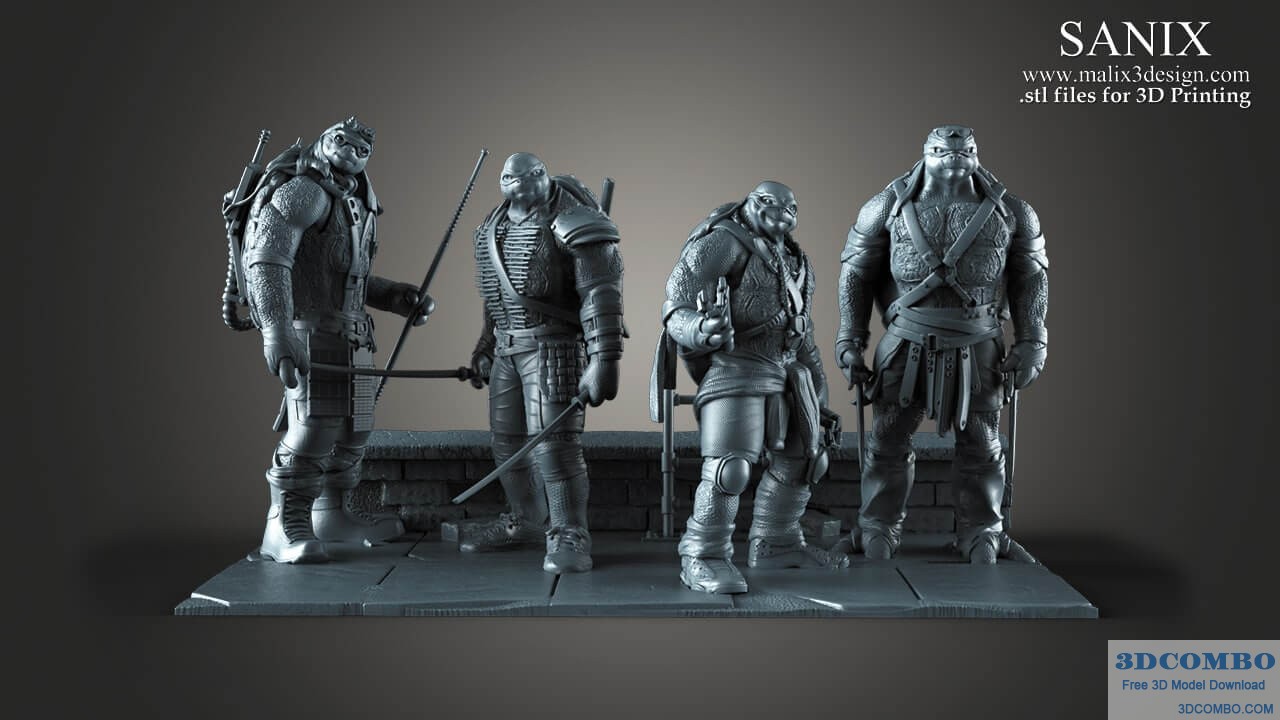TMNT KIT ( 4 Heroes ) STL Files 3dcombo.com (13)