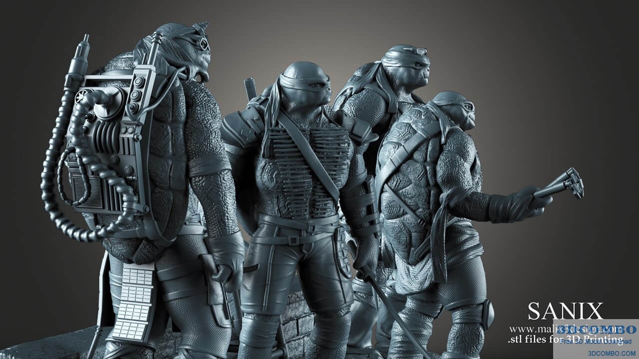 TMNT KIT ( 4 Heroes ) - STL Files