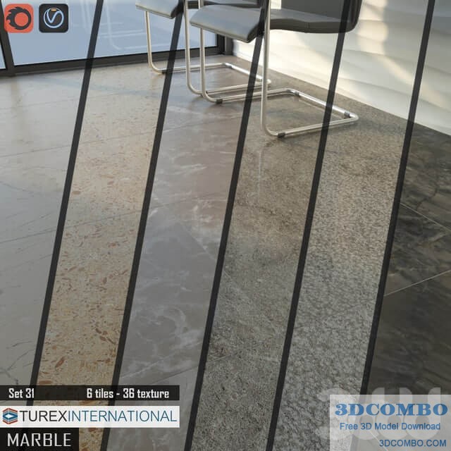 Turex international marble tiles set 31