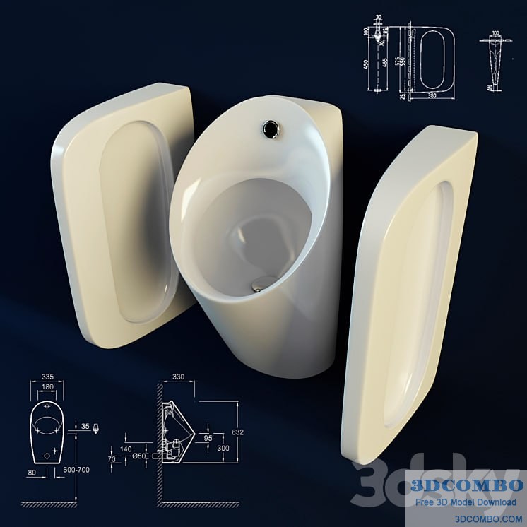 Urinal divider and Jacob Delafon PATIO